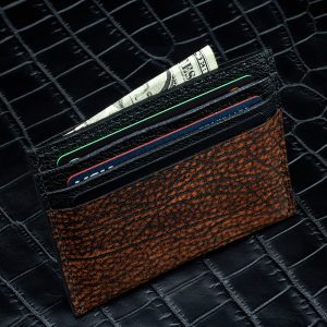 Slim Leather Card Holder Wallet For 6 Cards