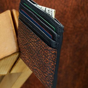 Slim Leather Card Holder Wallet For 6 Cards