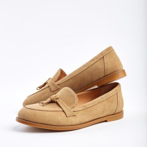 Women S Suede Slip On Loafers Classic Leather